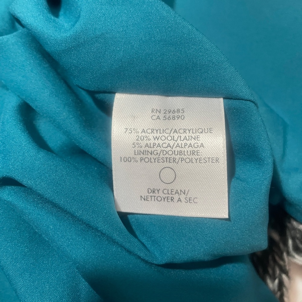 Pendleton Medium Black White Knit Lined Sweater J… - image 3